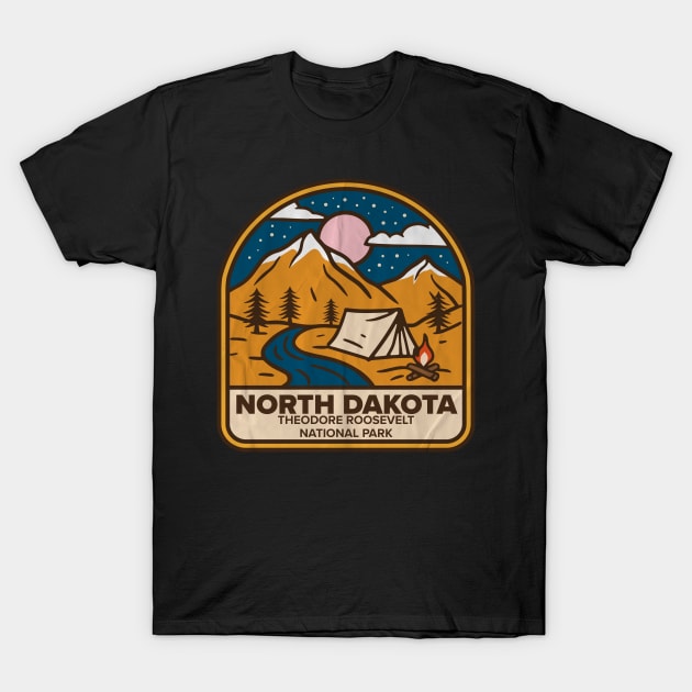 Vintage Theodore Roosevelt National Park North Dakota T-Shirt by Bullenbeisser.clothes